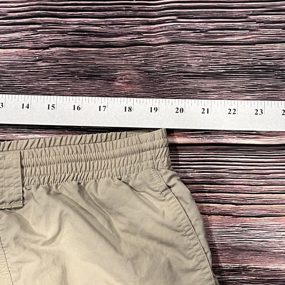 Columbia Omnishade‎ PFG Nylon Tan Elastic Waist Fish Hiking Cargo Shorts Men 2X - Picture 12 of 13